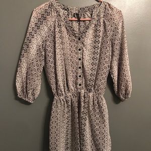 Snakeskin button down dress